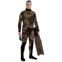 Spetton 5 Mm Spearfishing Wetsuit Marron XS Homme