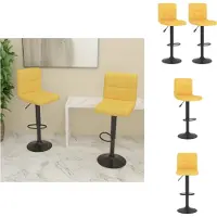 vidaXL Tabouret de bar 2 pcs jaune moutarde Tissu - Tabouret de bar