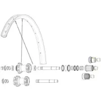Mavic Rayons Kit 14 Rear Non Drive Side Edeemax 29´´
