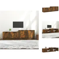 vidaXL Armoire TV chêne fumé 158,5x36x45 cm Bois composite - Meuble TV