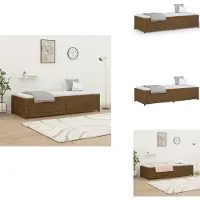 vidaXL Lit de jour Marron Miel 90x200 cm Pin massif - Lits et Sommiers