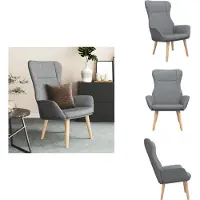 vidaXL Fauteuil Relax Tissu gris clair - Fauteuil