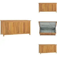 vidaXL Coffre de jardin 114x50x58 cm bois massif teck - Coffres de jardin