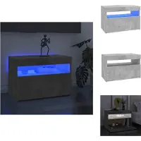 vidaXL Armoire TV avec lampes LED gris béton 60x35x40 cm - Meuble TV