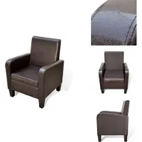 vidaXL Fauteuil Marron Simili Cuir - Fauteuil