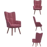 vidaXL Fauteuil Relax en velours rose - Fauteuil
