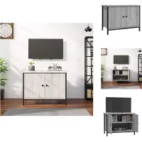 vidaXL Armoire TV avec portes Gris Sonoma 60x35x45 cm Bois composite - Meuble TV