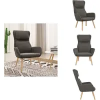 vidaXL Fauteuil relax gris foncé velours - Fauteuil