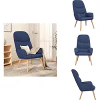vidaXL Fauteuil Relax Bleu Tissu - Fauteuil