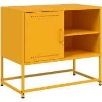 vidaXL Armoire TV jaune moutarde 68x39x60,5 cm Acier