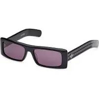 Adidas Lunettes de soleil - - OR0124 - Shiny black - Front acetate - Mixte carré 55/16/140
