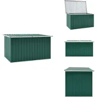 vidaXL Coffre de jardin vert 171 x 99 x 93 cm - Coffres de jardin