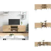 vidaXL Armoire TV Chêne Sonoma 150x30x50 cm Bois composite - Meuble TV