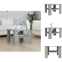 vidaXL Table basse Gris Sonoma 60x60x42 cm Bois composite - Tables basses