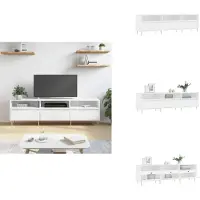 vidaXL Armoire TV Blanc 150x30x44,5 cm Bois composite - Meuble TV