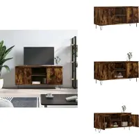 vidaXL Armoire TV chêne fumé 104x35x50 cm Bois composite - Meuble TV