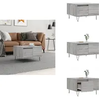 vidaXL Table basse Gris Sonoma 55x55x36,5 cm Bois composite - Tables basses