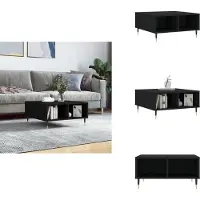 vidaXL Table basse noire 60x60x30 cm Bois composite - Tables basses