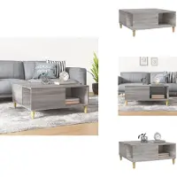 vidaXL Table basse Gris Sonoma 80x80x36,5 cm Bois composite - Tables basses