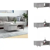 vidaXL Table basse Gris Sonoma 90x60x35 cm Bois composite - Tables basses