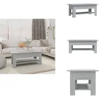 vidaXL Table basse Gris Sonoma 102x55x42 cm Bois composite - Tables basses