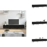 vidaXL Armoire TV Noir 150x36x30 cm Bois composite - Meuble TV