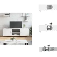 vidaXL Armoire TV Blanc 150x30x50 cm Bois composite - Meuble TV
