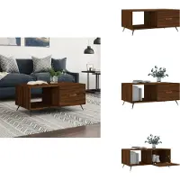 vidaXL Table basse marron imitation chêne 90x50x40 cm Bois composite - Tables basses