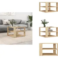 vidaXL Table basse Chêne Sonoma 59,5x59,5x40 cm Bois composite - Tables basses