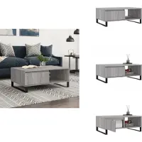 vidaXL Table basse Gris Sonoma 90x60x35 cm Bois composite - Tables basses