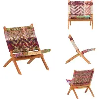 vidaXL Chaise Chindi pliante Tissu multicolore - Fauteuil