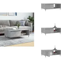 vidaXL Table basse gris béton 90x60x35 cm Bois composite - Tables basses