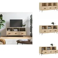 vidaXL Armoire TV Chêne Sonoma 102x36x50 cm Bois composite - Meuble TV