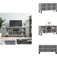 vidaXL Armoire TV Gris Sonoma 103,5x30x50 cm Bois composite - Meuble TV