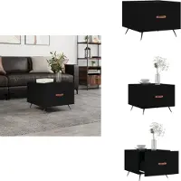 vidaXL Table basse noire 50x50x40 cm Bois composite - Tables basses