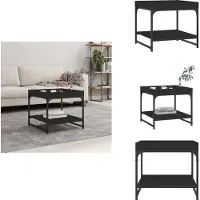 vidaXL Table basse noire 49,5x49,5x45 cm Bois composite - Tables basses