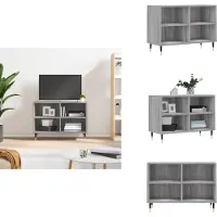 vidaXL Armoire TV Gris Sonoma 69,5x30x50 cm Bois composite - Meuble TV