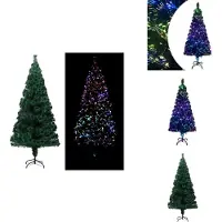 vidaXL Sapin de Noël artificiel avec support Vert 240 cm fibre de verre - Sapins de Noël