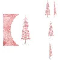 vidaXL Semi-sapin de Noël artificiel avec support Svelte Rose 180 cm - Sapins de Noël
