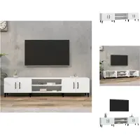 vidaXL Armoire TV Blanc 180x31,5x40 cm Bois composite - Meuble TV