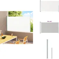 vidaXL Marquise latérale extensible 180x300 cm Crème - Parasols & Protection solaire