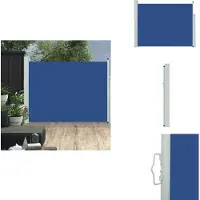 vidaXL Marquise latérale extensible 140×500 cm Bleu - Parasols & Protection solaire