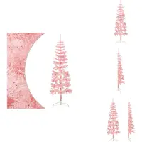 vidaXL Semi-sapin de Noël artificiel avec support Svelte Rose 150 cm - Sapins de Noël