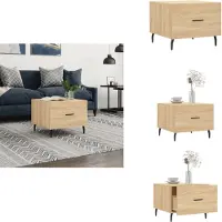 vidaXL Table basse Chêne Sonoma 50x50x40 cm Bois composite - Tables basses