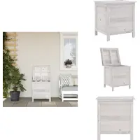 vidaXL Coffre de jardin Blanc 50x49x56,5 cm Sapin massif - Coffres de jardin