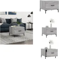 vidaXL Table basse Gris Sonoma 50x50x40 cm Bois composite - Tables basses