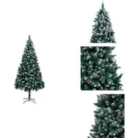 vidaXL Sapin de Noël artificiel avec cônes et neige 210 cm - Sapins de Noël