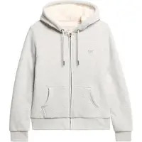 Superdry Essential Borg Lined Full Zip Sweatshirt Gris M Femme