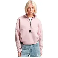 Superdry Code Tech Half Zip Sweatshirt Rose S Femme