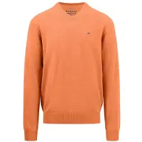Fynch&Hatton 1413211 V Neck Sweater Orange M Homme